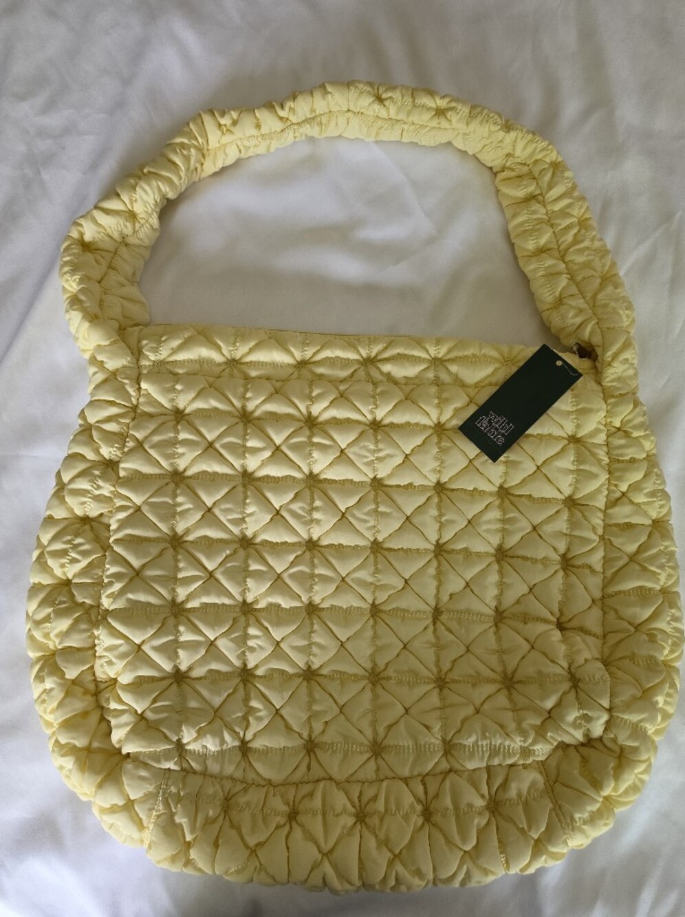Wild Fable Puffer Hobo Shoulder Bag - Yellow NWT